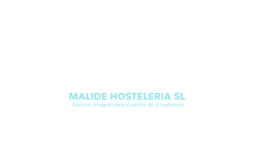 Logotipo de MALIDE HOSTELERÍA SL con eslogan 'Servicio integral para el sector de la hostelería'