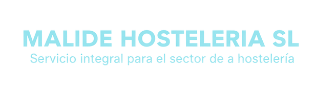 Logotipo de MALIDE HOSTELERÍA SL con eslogan 'Servicio integral para el sector de la hostelería'